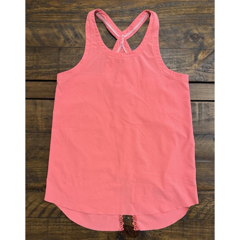 Ivivva by Lululemon Racer Back Tank Top Laser Cut Details Pink Size Girls 12
